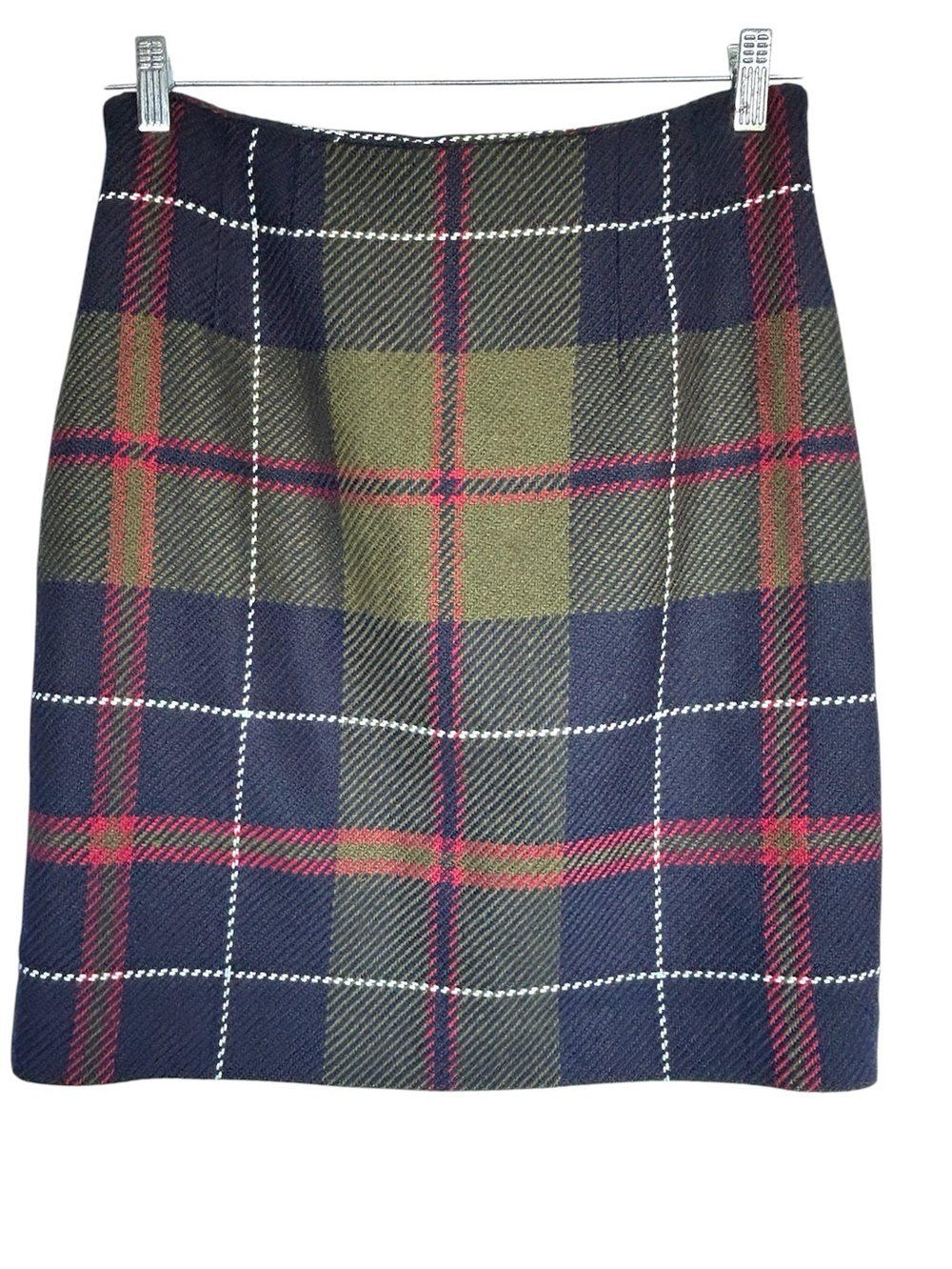Chadwicks of Boston Skirts Womens 8 Petite Wool Plaid Tartan Blue Green Red